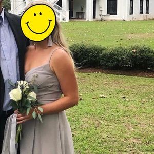 Bill Levkoff - Gray bridesmaid dress